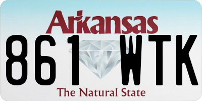 AR license plate 861WTK