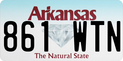 AR license plate 861WTN