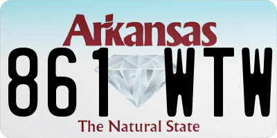 AR license plate 861WTW