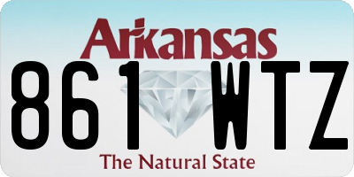 AR license plate 861WTZ