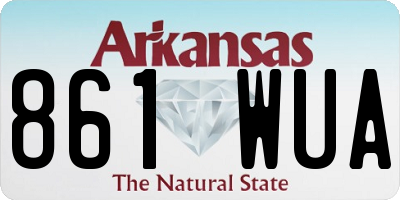 AR license plate 861WUA