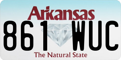 AR license plate 861WUC