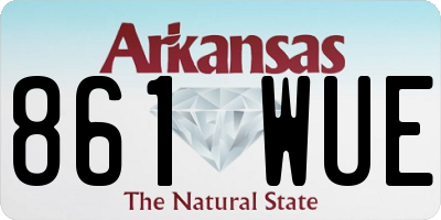 AR license plate 861WUE