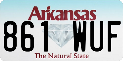 AR license plate 861WUF