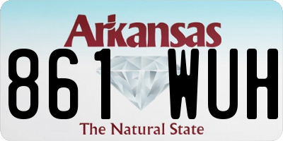 AR license plate 861WUH