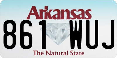 AR license plate 861WUJ