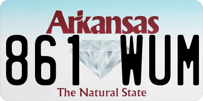 AR license plate 861WUM