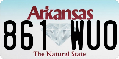 AR license plate 861WUO