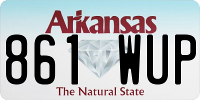 AR license plate 861WUP