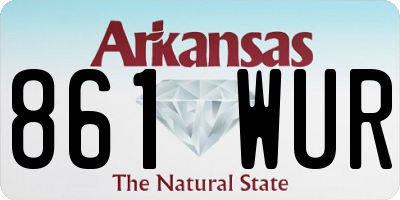 AR license plate 861WUR