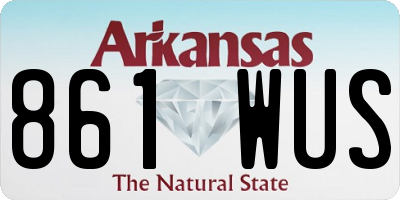 AR license plate 861WUS