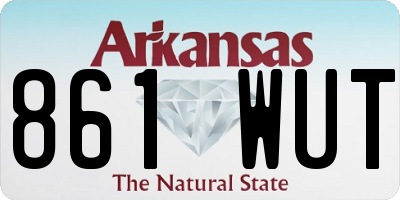 AR license plate 861WUT