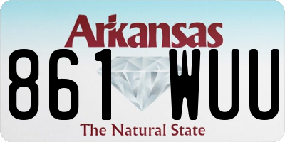 AR license plate 861WUU