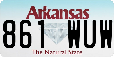 AR license plate 861WUW