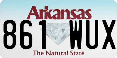AR license plate 861WUX