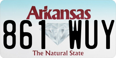 AR license plate 861WUY