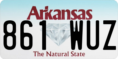 AR license plate 861WUZ