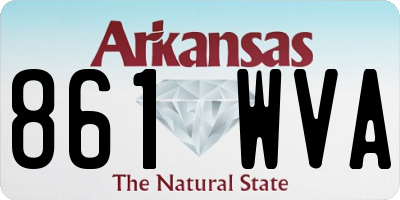 AR license plate 861WVA