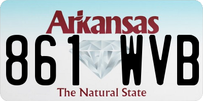 AR license plate 861WVB