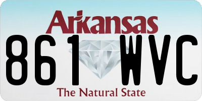 AR license plate 861WVC