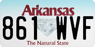 AR license plate 861WVF