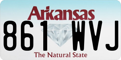 AR license plate 861WVJ