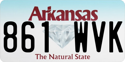 AR license plate 861WVK