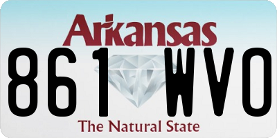 AR license plate 861WVO