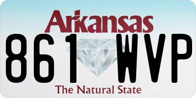 AR license plate 861WVP