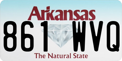 AR license plate 861WVQ