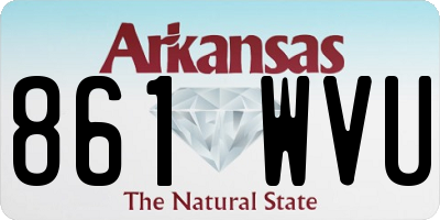 AR license plate 861WVU