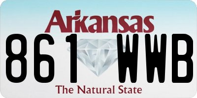 AR license plate 861WWB