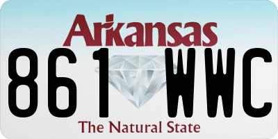 AR license plate 861WWC