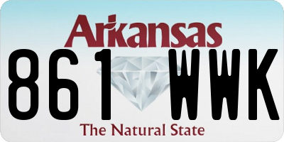 AR license plate 861WWK