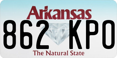 AR license plate 862KPO