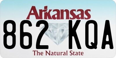 AR license plate 862KQA