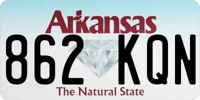 AR license plate 862KQN