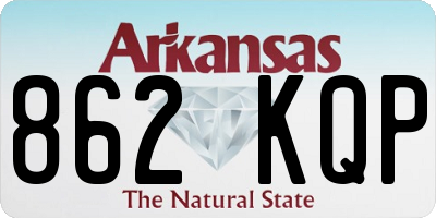 AR license plate 862KQP