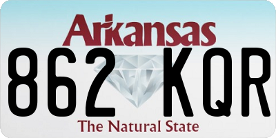 AR license plate 862KQR