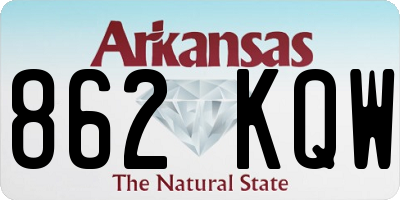 AR license plate 862KQW