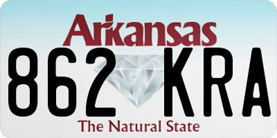 AR license plate 862KRA