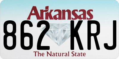 AR license plate 862KRJ