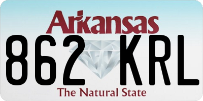 AR license plate 862KRL