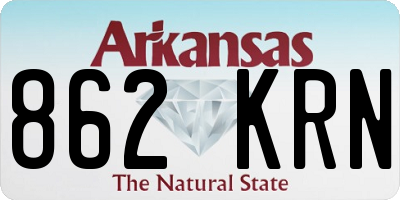 AR license plate 862KRN