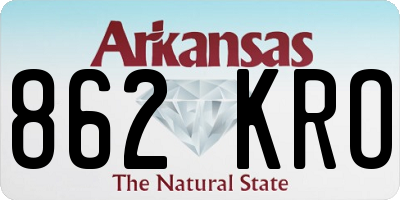AR license plate 862KRO