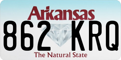 AR license plate 862KRQ