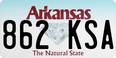 AR license plate 862KSA