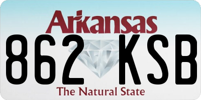 AR license plate 862KSB