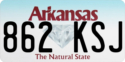 AR license plate 862KSJ