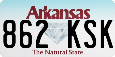 AR license plate 862KSK